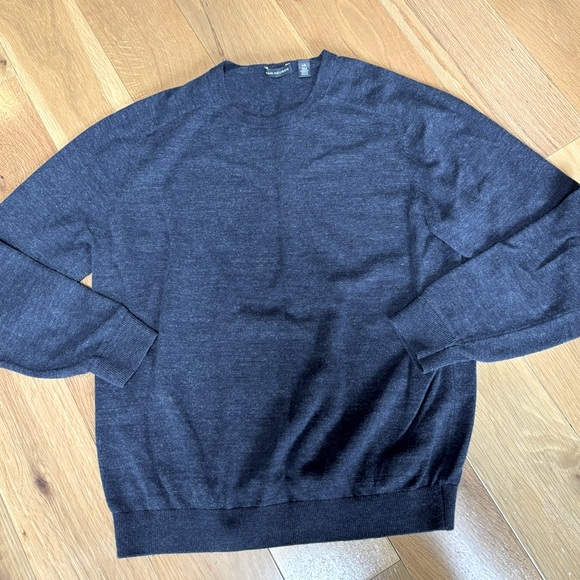 Van Heusen Men’s Large V-Neck 100% Cotton Sweater, Heather Blue. - Picture 4 of 5